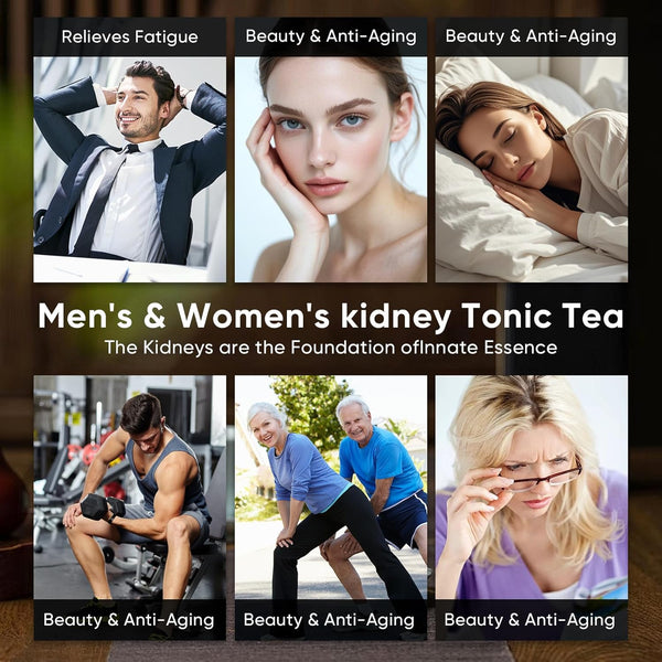 Kidney Tea Formula Ginseng Six Treasure Tea, 10 Precious Ingredients Formula, 260G/Box Ginseng Five Treasure Aid Root Kidney Tea, Men'S Kidney Tea