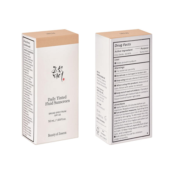 Beauty of Joseon Daily Tinted Fluid Sunscreen 12 Shades for Face Moisturizing Broad Spectrum SPF 40 Korean Skincare 50ml, 1.69 fl.oz #LN110 | 12