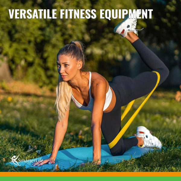 Smarterlife Resistance Bands for Working Out, Non-Latex Exercise Bands for Women, Men, 5 Extra Wide Workout Bands for Weight Loss, Home Gym, Booty