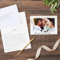 BEST PAPER GREETINGS 48 Pack Photo Frame Cards 4X6 with Envelopes - Picture Insert Note Cards for Wedding, Graduation, Anniversary (Textured Ivory