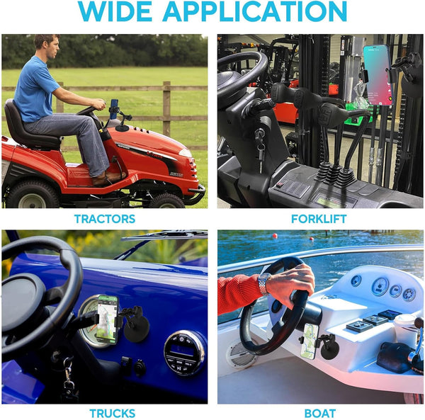 Gym Phone Mount Gym Magnetic Phone Holder with Magnet Base Attach to Metal Surface, Magnetic Phone Holder for Gym Boat Forklift Tractor