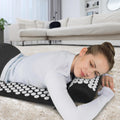 Sharper Image® Acupressure Mat & Pillow Set with Travel Bag for Full Body Muscle Recovery & Relaxation, Stress & Anxiety Relief, Back Neck Shoulder Pain Relief| Portable Travel Massage Tool Gift