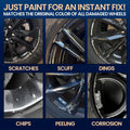 cocomfix Gloss Black Rim Touch Up Paint, Rim Paint Pen, Car Wheel Scratch Repair Kit for Curb Rash & Scratches, Universal Gloss Black Enamel paint