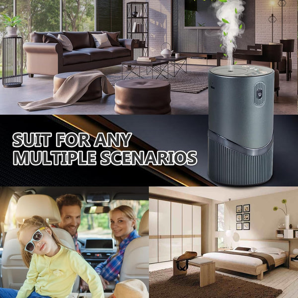 Car Essential Oil Diffuser,Rechargeable Battery Operated Mini Cordless Diffuser 5-20Ml,Home/Car Dual Mode Aromatherapy Diffuser for Home Office