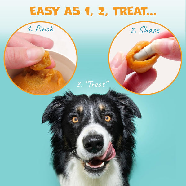 Flavor-Doh - Flavored Pill Wrap for Dogs to Hide Capsules and Create Pill Treats for Dogs - Easy-To-Use Treat Paste for Pet Medication - Peanut