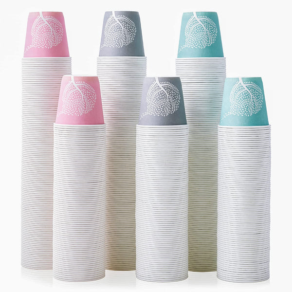 LITOPAK 600 Pack 3 oz Disposable Bathroom Cups, Colorful Small Disposable Paper Cups for Parties, Picnics, Barbecues, Travel and Events 600pack