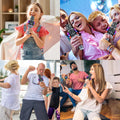 BONAOK Karaoke Microphone for Kids & Adults - Bluetooth Microphones Singing Mic with Disco Lights, Echo Effect, Built-In Speaker Portable Karaoke