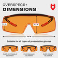 Nocry Blue Light Blocking Safety Glasses over Eyeglasses with 100% UV Protection â UV Light Protection with Anti-Fog & Anti-Scratch Lenses; ANSI