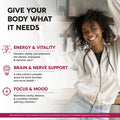 USDA Organic Vitamin B-Complex B5 Pantothenic Acid | B12 Methylcobalamin | B1 Thiamine | B6 Pyridoxine | B7 Biotin | B9 Folic | B3 Niacinamide - B