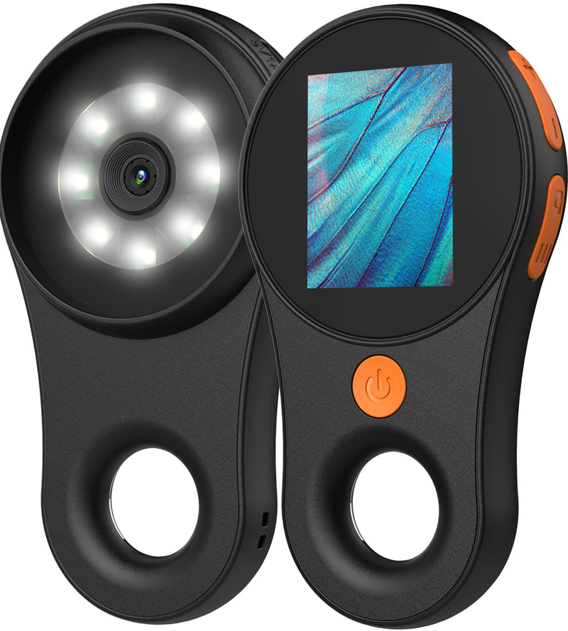 Digital Microscope Handheld 2.0 Inch IPS Color Screen,Portable Digital Magnifying Glass 500X,Marco Microscope for Kids,Built-In 8LED Lights,Usb