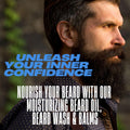 Bluebyrd Black Ops Oud Beard Oil for Men - Hydrates and Moisturizes for Beard Growth - Treats Dry Itchy Beards Large 2 Oz - Natural Formula Argan