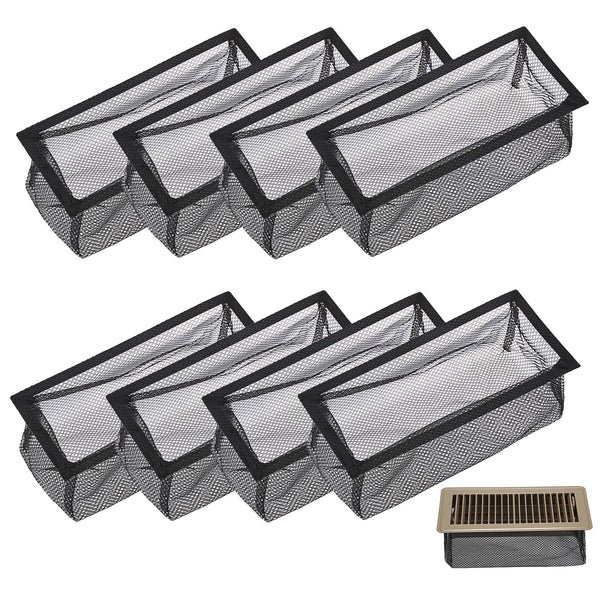 Sumnacon Floor Register Cover Trap 8 Pack Register Vent Traps for Home Floor, 4 X 10 Inch Floor Vent Screen Net Mesh Floor Register Cover for