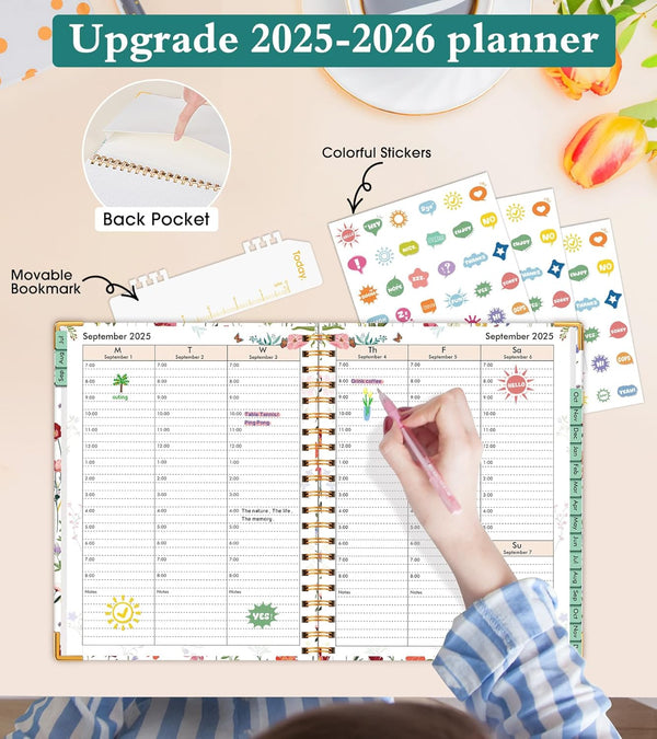 2025 Appointment Book, 2025 Academic Planner 18 Months Weekly and Monthly (January 2025 - June 2026), 8.5"X11" Daily Hourly Planner 60-Minute Time