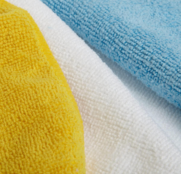 Amazon Basics Microfiber Cleaning Cloths, Ultra Absorbent, Lint Free, Streak Free, Non-Abrasive, Reusable and Washable, 16" X 12",