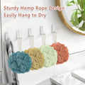 Shower Loofah Bath Sponge, 60G Loofah Exfoliating Body Scrubber, 4 Color Mesh Shower Pouf Balls for Body Wash (Caramel Coffee)