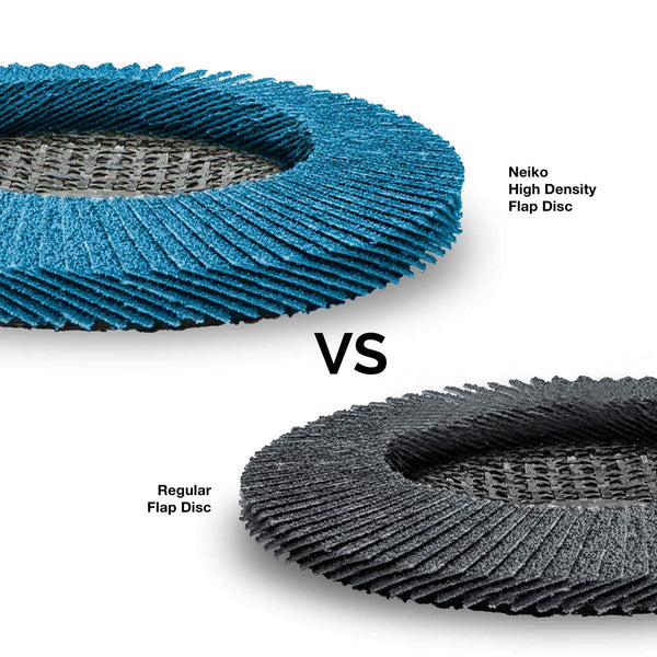NEIKO 11257A High Density Jumbo Premium Zirconia Flap Disc | 4.5" X 7/8-Inch, 40 Grit, Bevel Type #29-10 Pack