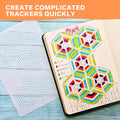 Habit Tracker Stencils - X6 Habit Stencils, Circle Trackers, Monthly Tracking, Gratitude - Get Healthy, Achieve Goals with Journaling Supplies to