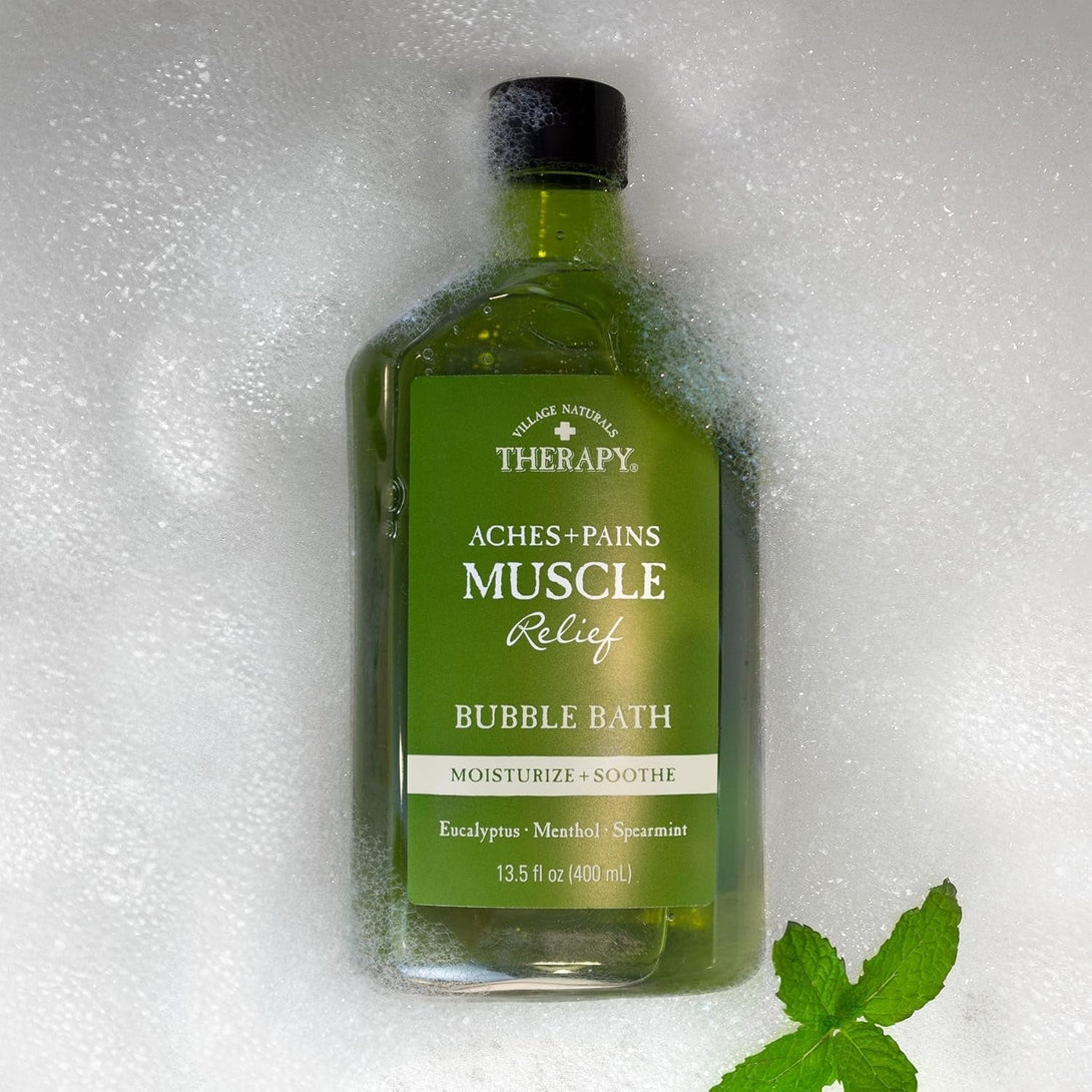 Village Naturals Therapy 3-Piece Relaxing Muscle Wellness Spa Gift Set, Eucalyptus Mint Scent