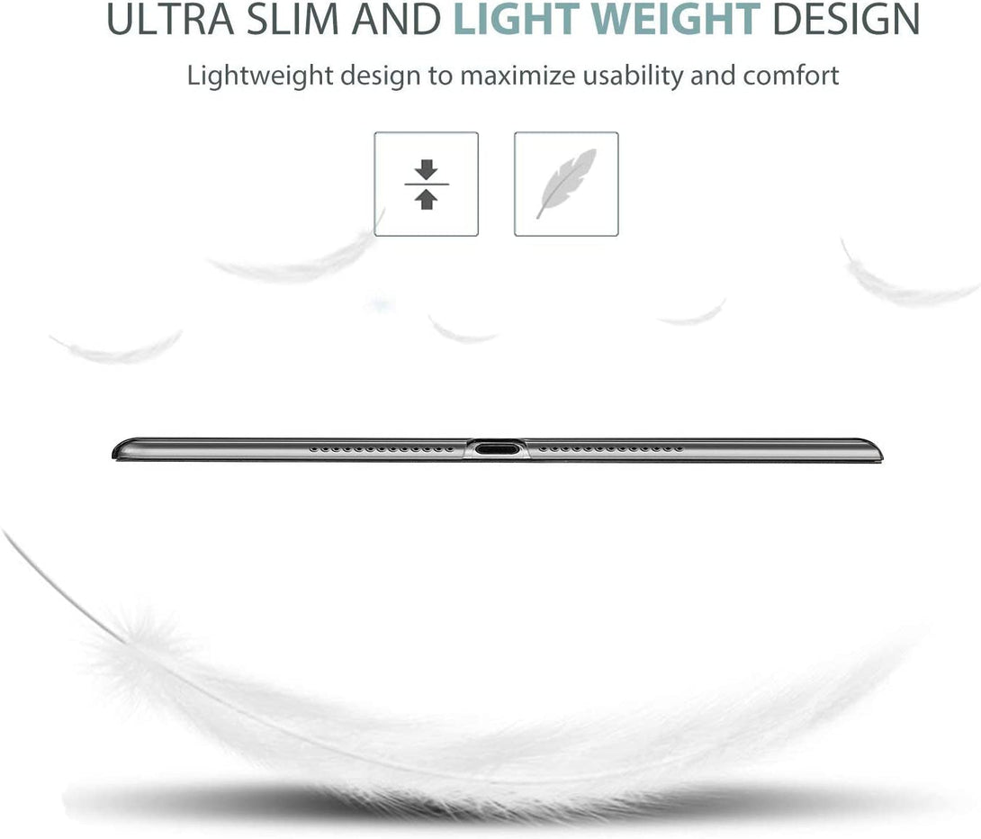 Procase Smart Case for Ipad 9.7 Inch Ipad 6Th/5Th Generation 2018 2017(Model: A1893 A1954 A1822 A1823), Ultra Slim Lightweight Stand Cover with Translucent Frosted Back -Black