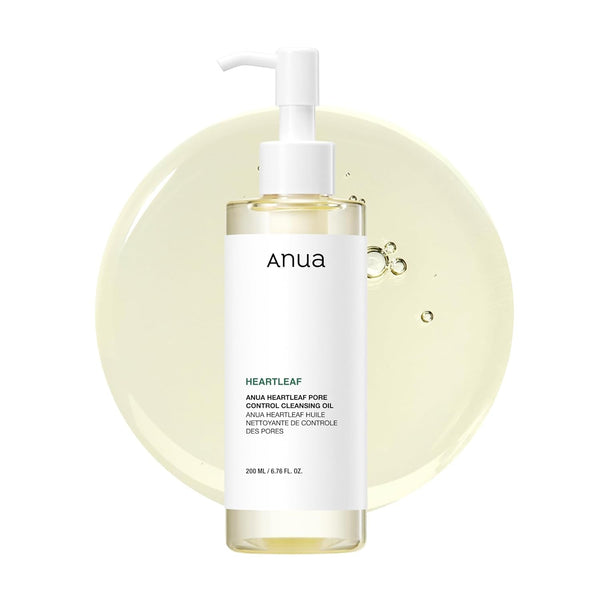 Anua Heartleaf Pore Control Cleansing Oil, Oil Cleanser for Face, Makeup Blackhead Remover, Korean Skin Care 6.76 Fl Oz(200Ml) (Original)