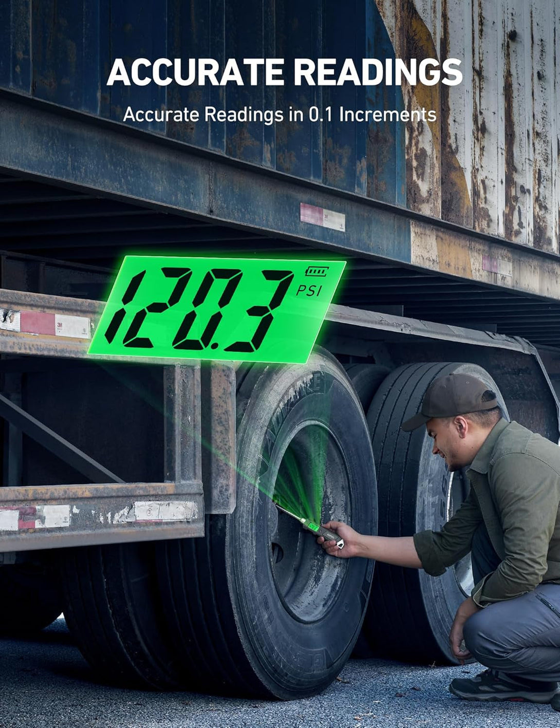 Astroai Digital Tire Pressure Gauge 230 PSI Heavy Duty Dual Head Stainless Steel Made for Truck and RV with Backlit LCD and Flashlight Car Accessories