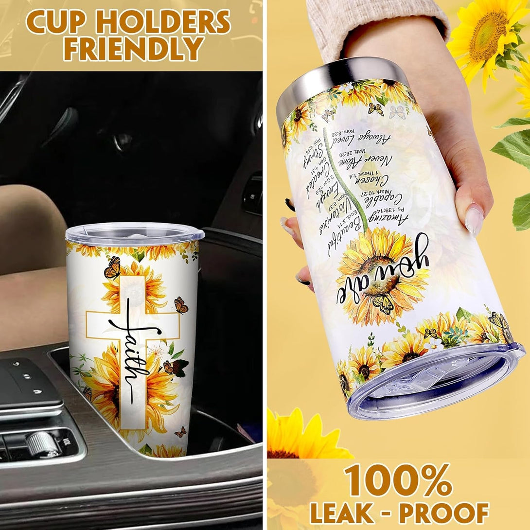 Christian Gifts for Women Faith, Sunflower Birthday Gifts for Women, Inspirational, Religious, Faith, Get Well Soon, Gifts for Mom, Wife, Friend, Sister, Mathers Grandma- Gifts Box
