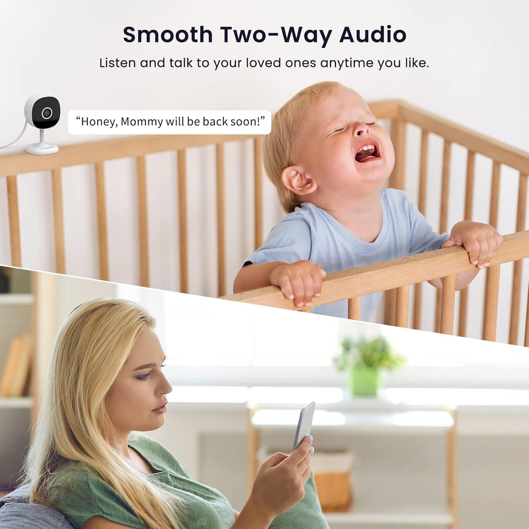 Wifi Camera 2K, Galayou Indoor Home Security Cameras for Baby/Elder/Dog/Pet Camera with Phone App,24/7 SD Card Storage,Works with Alexa & Google Home G7