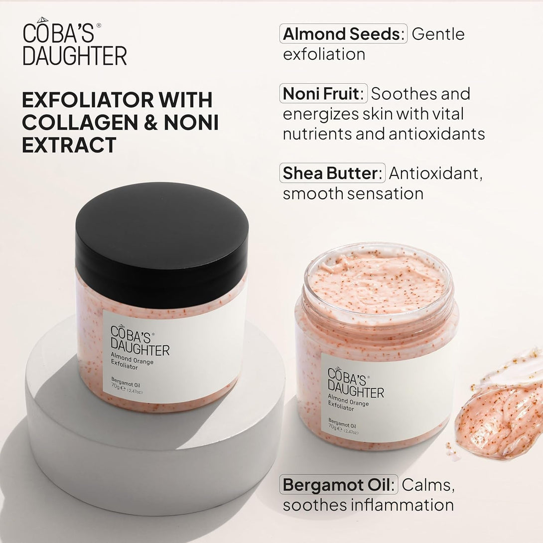 COBA'S DAUGHTER 3-Piece Body Care Gift Set | Women'S Gift Set| Honey Turmeric Scrubs & Almond Orange Scrubs | Soothing Aloe Vera Gel| Shower Therapy for Women| Travel Size Beauty