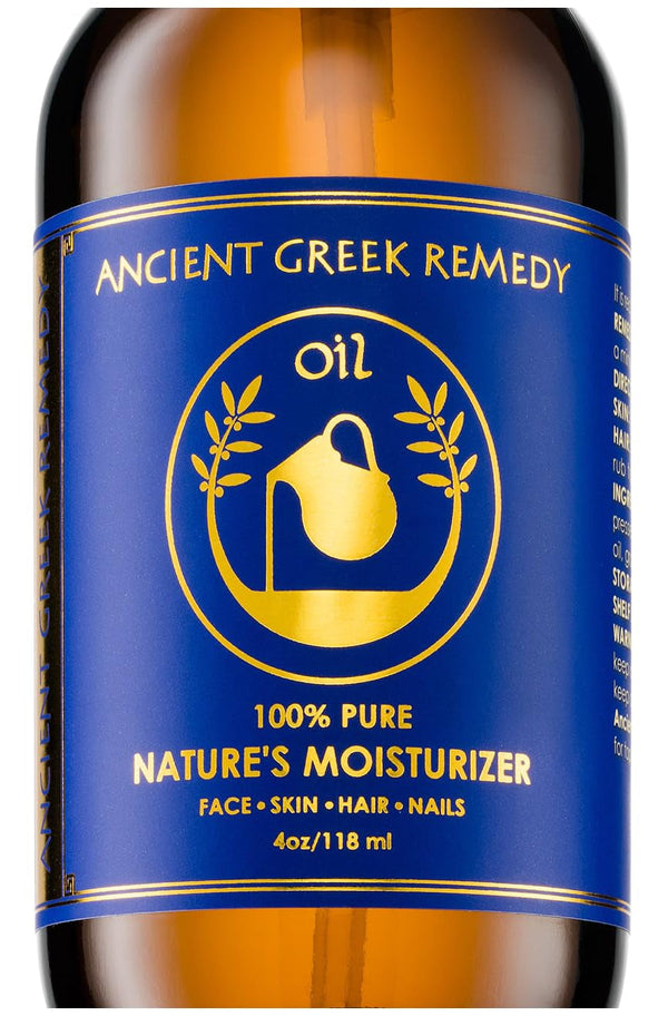 Ancient Greek Remedy after Shower Body Oil for Women - Organic Face Oil & Body Moisturizer for Dry Skin with Sweet Almond, Jojoba, Olive, Lavender and Vitamin E Oil - Natural Clean Skincare, 4 Oz