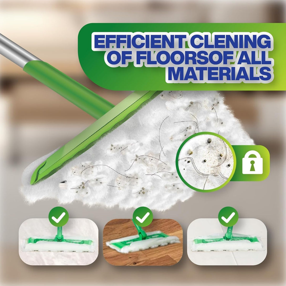 40-Count Disposable Dry Sweeping Cloths for Swiffer Sweeper – Thicker & More Absorbent