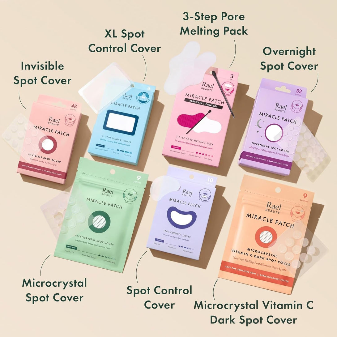 Rael Blackhead Remover, Miracle Patch Melting Pack, Nose Strips for Blackheads, Pore Cleansing and Soothing Sheets, 3 Step Kit, Sebum Removing Cotton Swabs, Dermatologist Tested