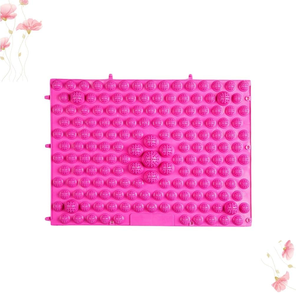2Pcs Foot Massage Mat Acupressure Reflexology Pad for Heel Arch and Toe Relief Durable Foot Massager Tool for Home Office and Relaxation Rose Red