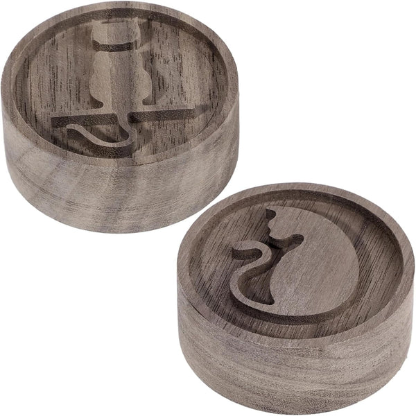 2 PCS Wooden Essential Oil Diffuser, Walnut Wood Diffuser, Aromatherapy Diffuser, Small round Diffuser, Car Wood Diffuser, Desktop Air Freshener for Home, Offices, Yoga, Sauna, SPA
