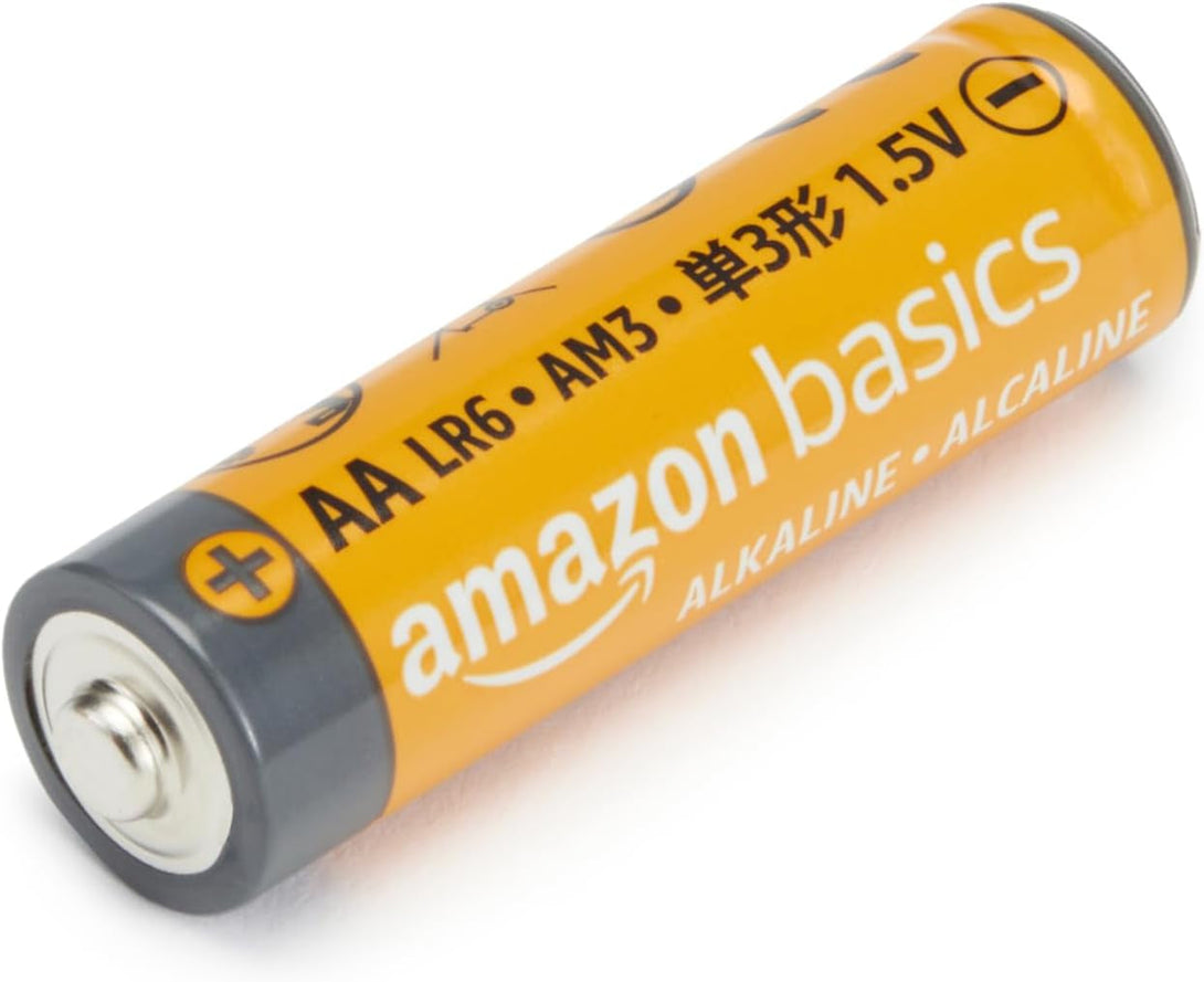 Amazon Basics 20-Pack AA Alkaline High-Performance Batteries, 1.5 Volt, 10-Year Shelf Life
