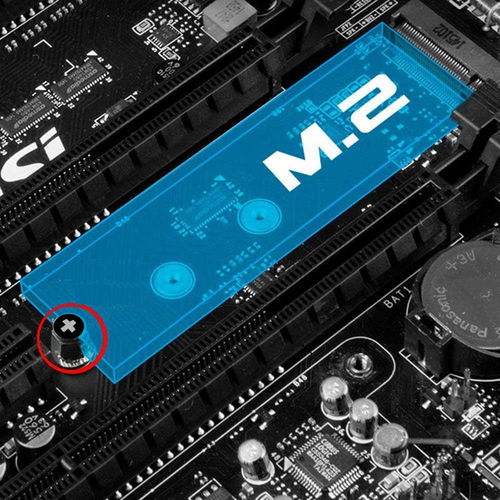 M.2 SSD Screws Kit, Nvme Screw M.2 SSD Mounting Kit-M2 M2.5 Black Carbon Steel Laptop Notebook Computer Screws Set.Nvme M2 Screws Suitable for ASUS MSI Gigabyte NGFF Motherboard