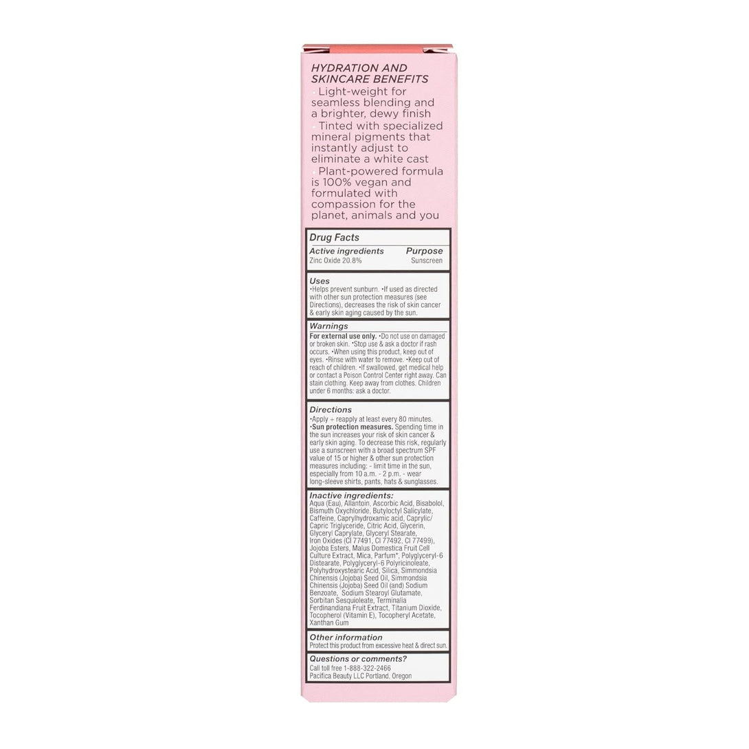 Pacifica Beauty Glow Baby Super Lit SPF 30 Lotion, Skincare, Broad Spectrum, UVA/UVB Sun Protection, Zinc Oxide, Mineral Sunscreen, Face Lotion, Tinted Moisturizer, Vegan, 1.7 Fl Oz (1 Count)