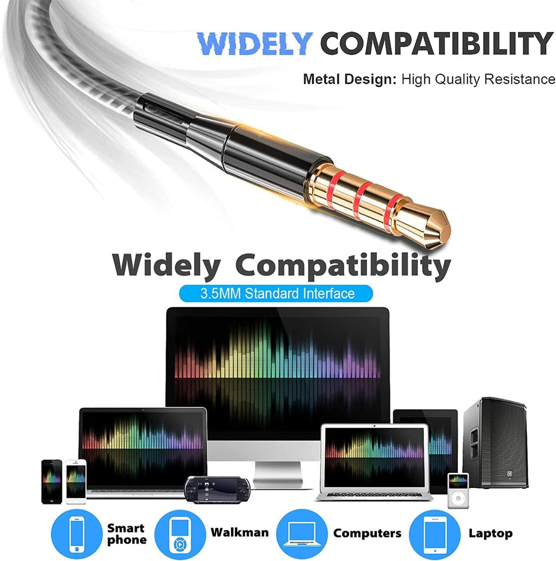 Wired Earbuds with Microphone 5 Pack, In-Ear Headphones with Heavy Bass, High Sound Quality Earphones Compatible with Ipad, Laptop, MP3, Android Smartphones, Fits All 3.5Mm Jack Device