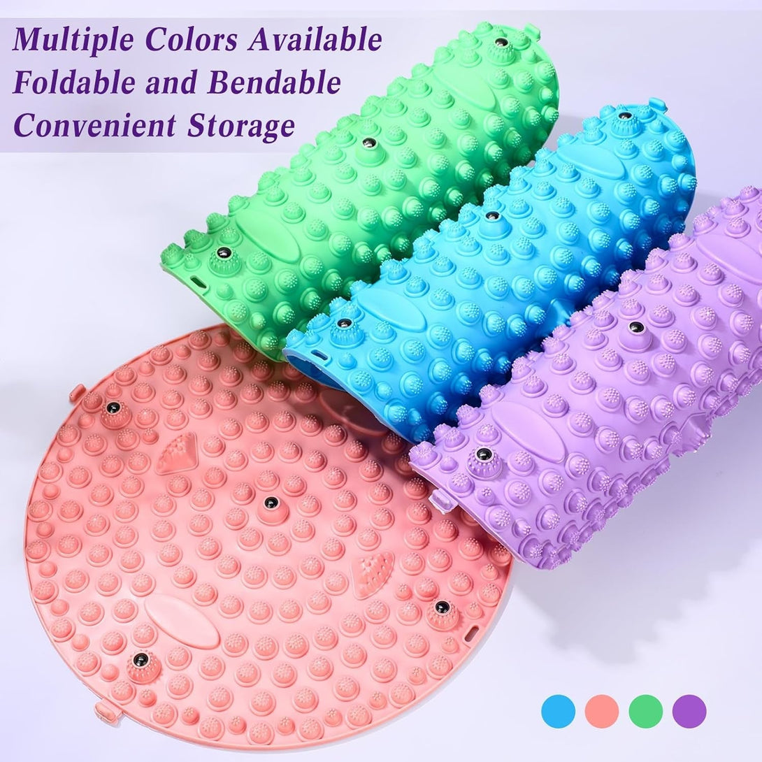 4 Pack Foot Massager Mat Foot Reflexology Pad with Magnetic Relaxation Massage Feet Pressure Point Pad anti Fatigue Walk Stone Acupoint Mat Particle Portable Massage Tool for Feet Pain Relief