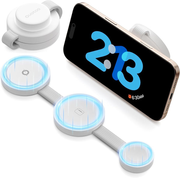 2025 Travel Magnetic Wireless Mag-Safe Maggo UFO 3 in 1 Charging Station for Apple Multiple Devices - Fast Charger Iphone 16 15 14 13 12 Pro Max Plus, Charging Pad for Apple Watch Air Pods (White)