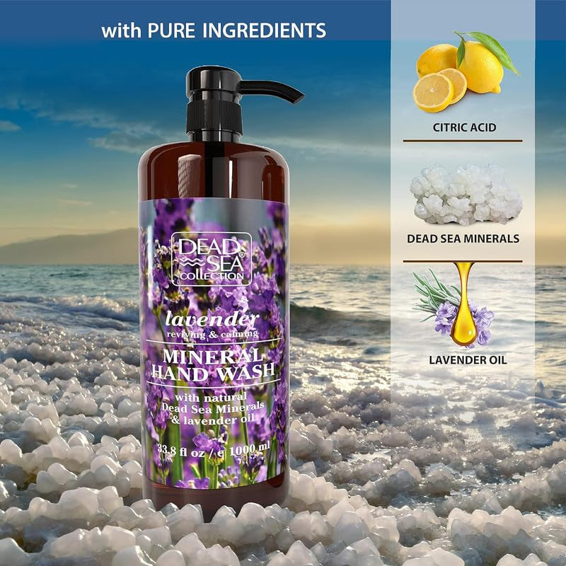 Dead Sea Collection Lavender Liquid Hand Soap - Pack of 2 (33.8 Fl. Oz Each)