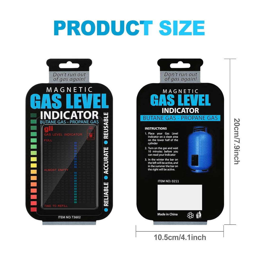 4 Pieces Magnetic Gas Level Indicator Reusable Propane Fuel Level Indicators Propane Tank Gauge for Home Kitchen Tool Outdoor Barbecues, Camping