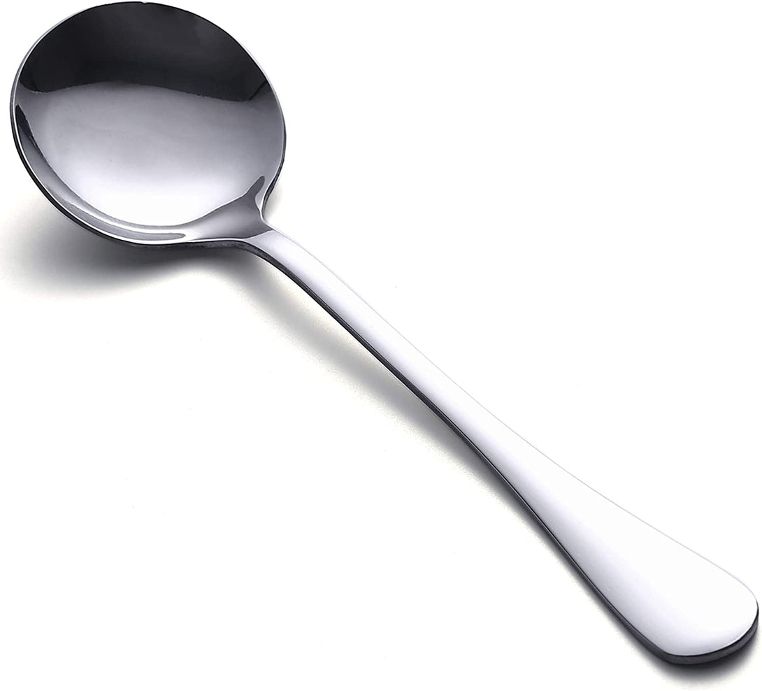 Soup Spoons, 8-Piece Stainless Steel Spoons Heavy-Weight Spoon Flatware