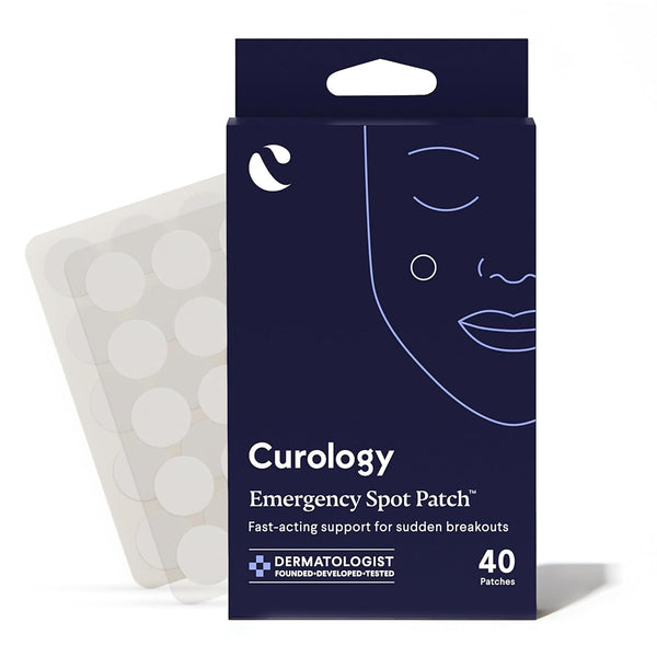 Curology Emergency Spot Pimple Patches for Face, Hydrocolloid Pimple Patches Fast-Acting, 40 Count