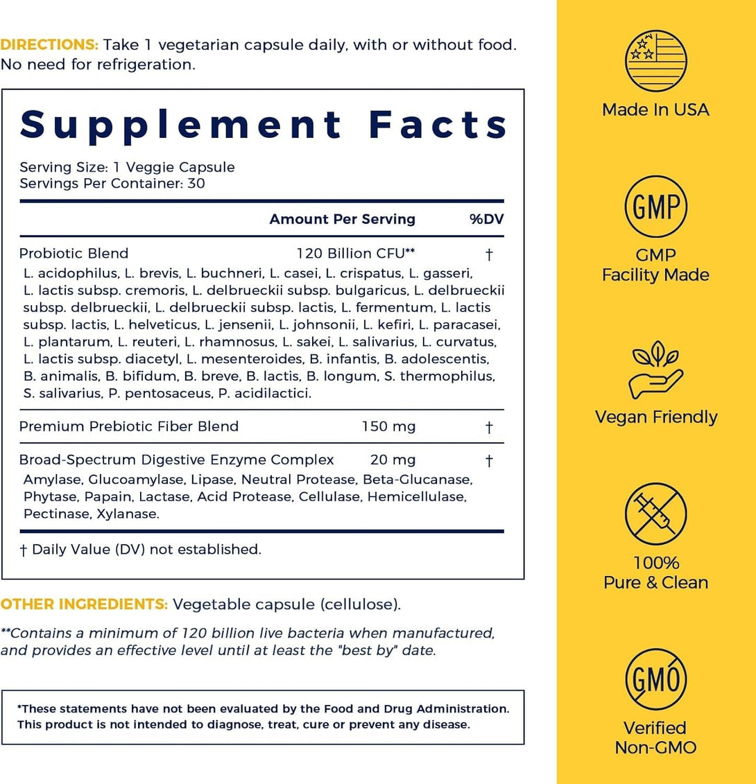 Newrhythm Probiotics 120 Billion CFU 36 Strains, 3-In-1 Probiotics for Digestive Health & Immune Support with Prebiotics & Enzymes, Probioticos for Women & Men, Vegan Targeted Release Supplement, 30Ct