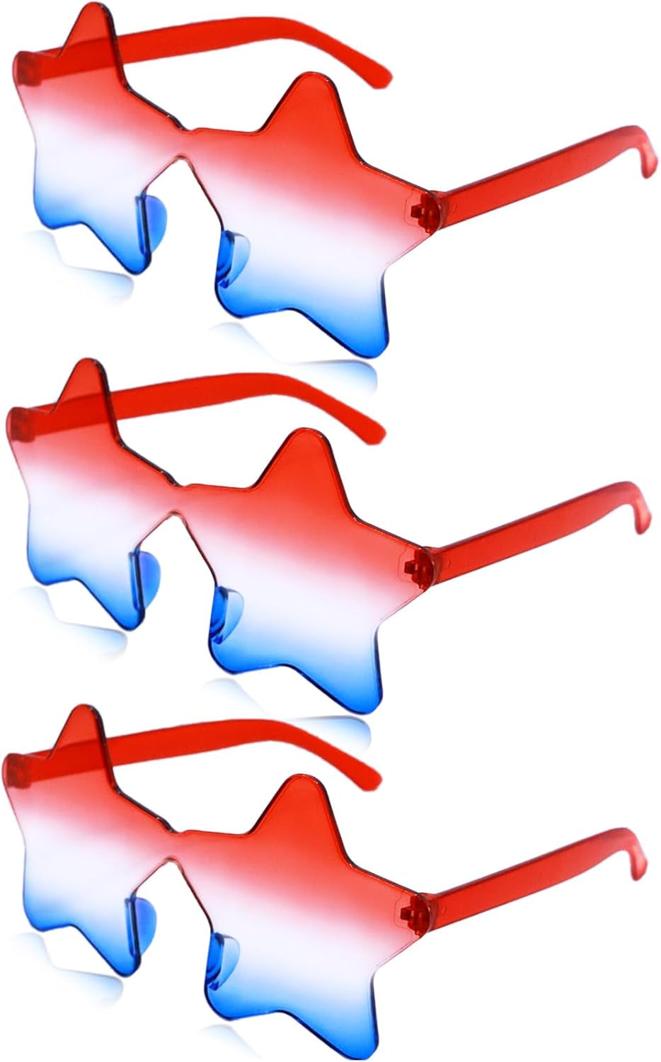 4Th of July Glasses with Red White and Blue Style for Independence Patriots Labor Day American USA Flag Sunglasses