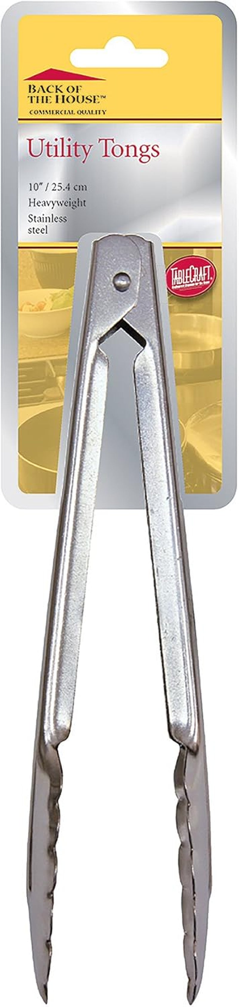 Tablecraft Heavy Duty Tongs, 9-1/2", Stainless Steel