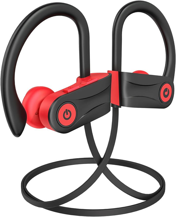 Boean Workout Headphones with Mic - Bluetooth 5.3 Technology, Stereo Sound, Deep Bass, 16 Hrs Playback, IPX7 Rating for Sports