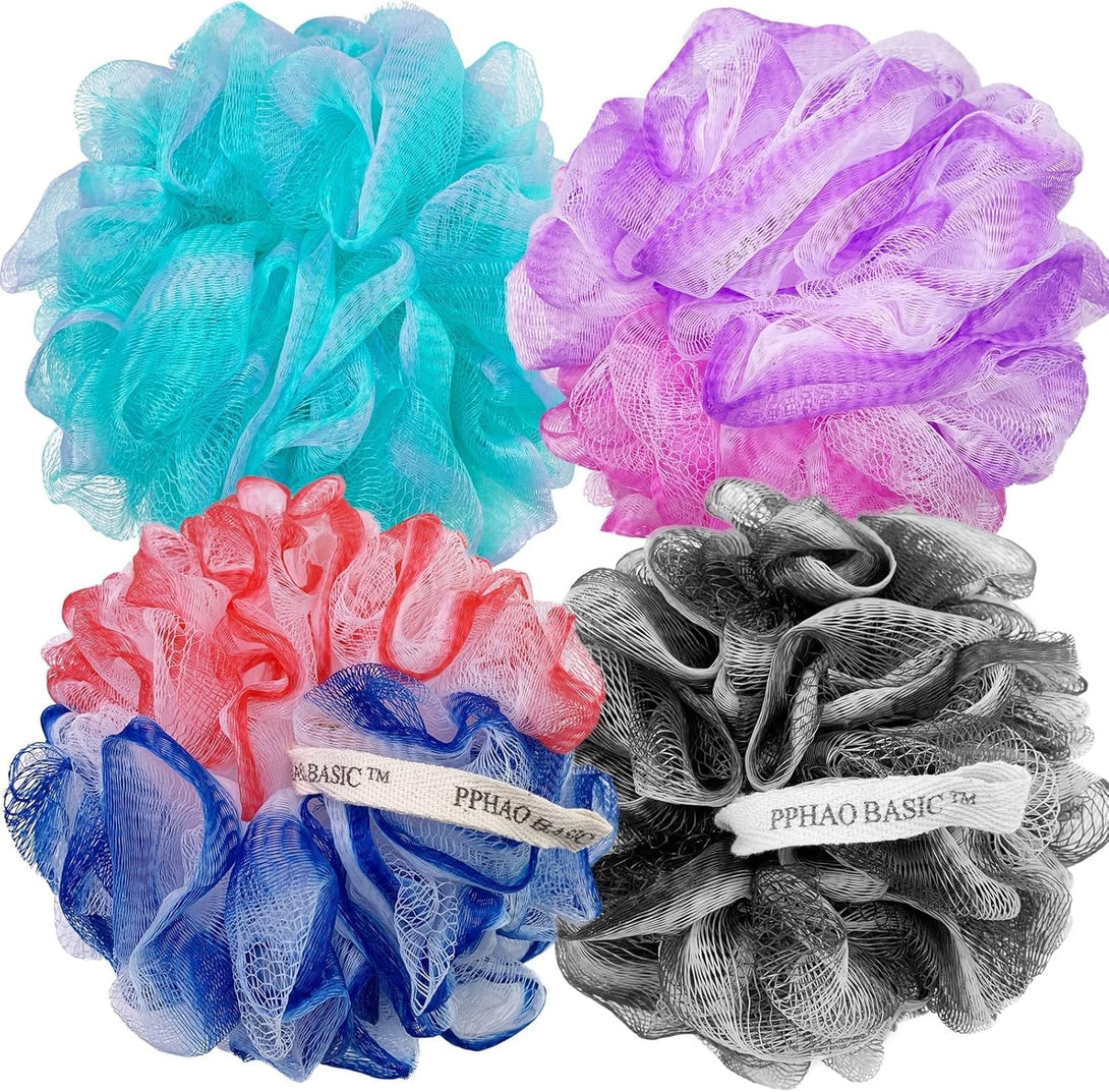 PPHAO - Extra Large Soft Mesh Net Luffa Loofa Loufa Puff - Loofah Sponge - 75G(Xxl) - Exfoliating Body Scrubber for Women and Men - Exfoliating Back Scrubber