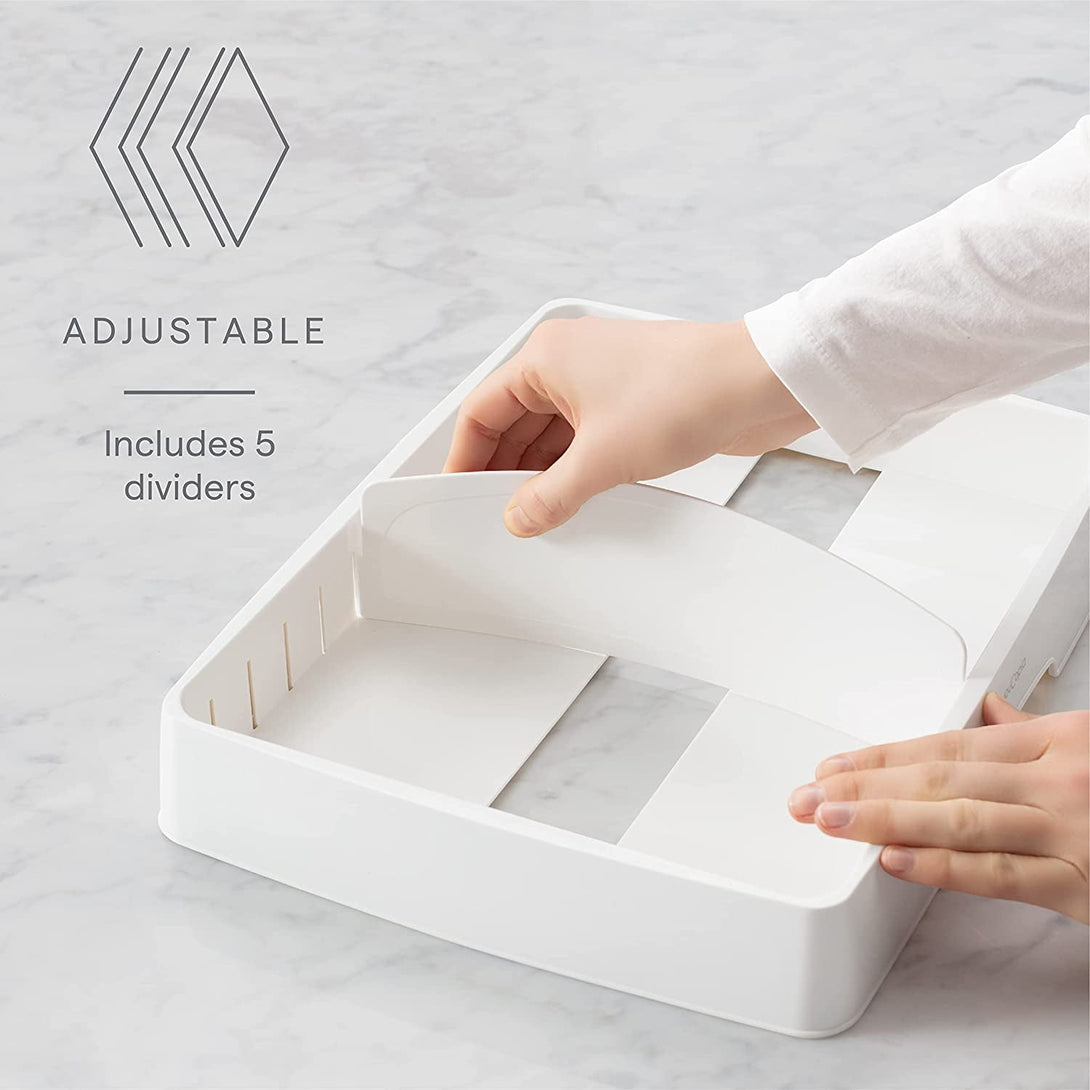 Youcopia Storalid Adjustable Food Container Lid Organizer for Kitchen Cabinet Storage, Large