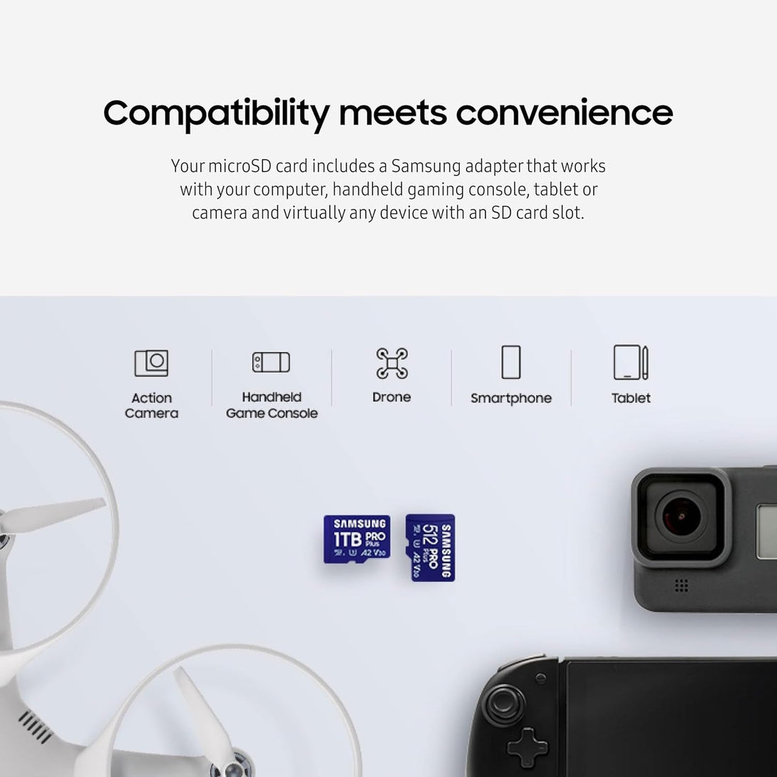 SAMSUNG PRO plus Microsd Memory Card + Reader, 128GB Microsdxc, up to 180 Mb/S, Full HD & 4K UHD, UHS-I, C10, U3, V30, A2 for Android Phones, Tablets, Gopro, DJI Drone, MB-MD128SB/AM, 2023